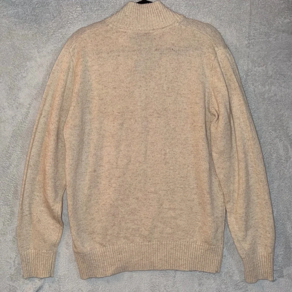 Schott NYC Men’s XL Lambswool Blend Quarter-Zip Knitted Jumper Sweater EUC‎